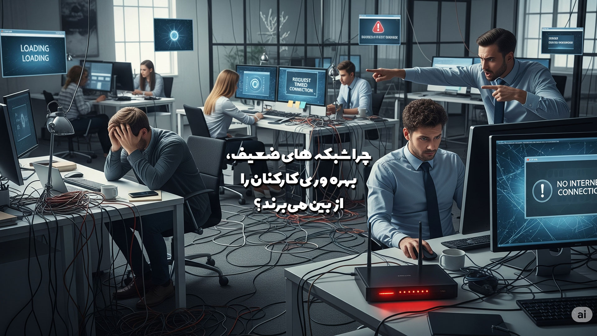 چرا شبکه‌های ضعیف، بهره‌وری کارکنان را از بین می‌برند