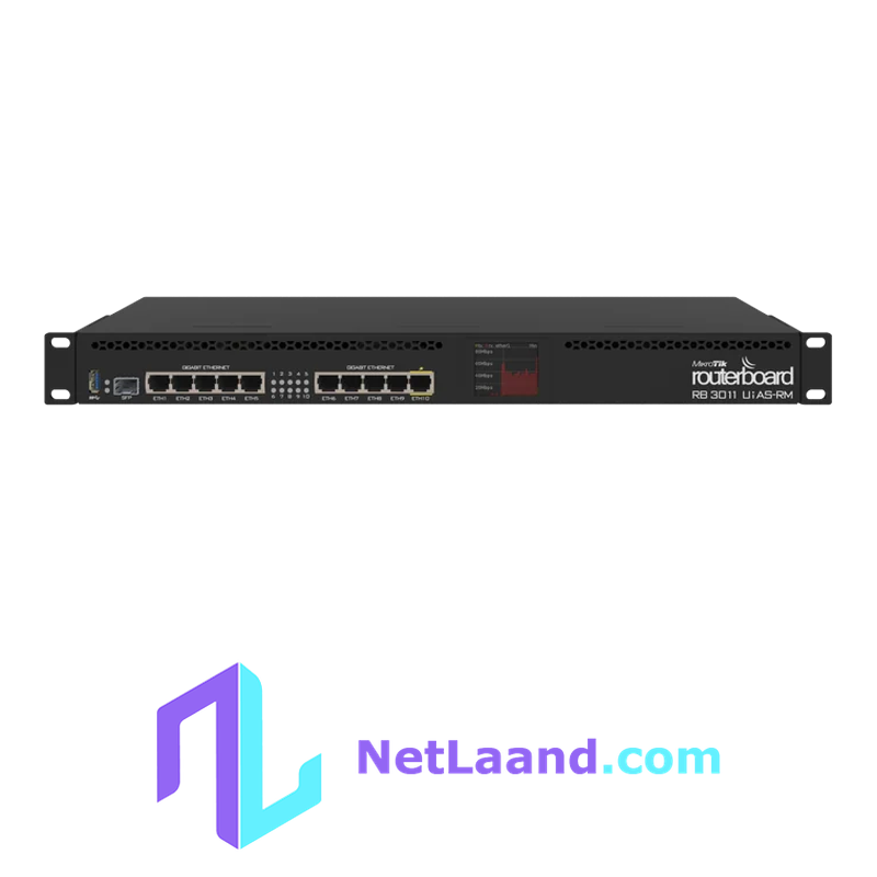 MikroTik RB3011UiAS-RM — روتر ۱۰ پورت گیگابیت